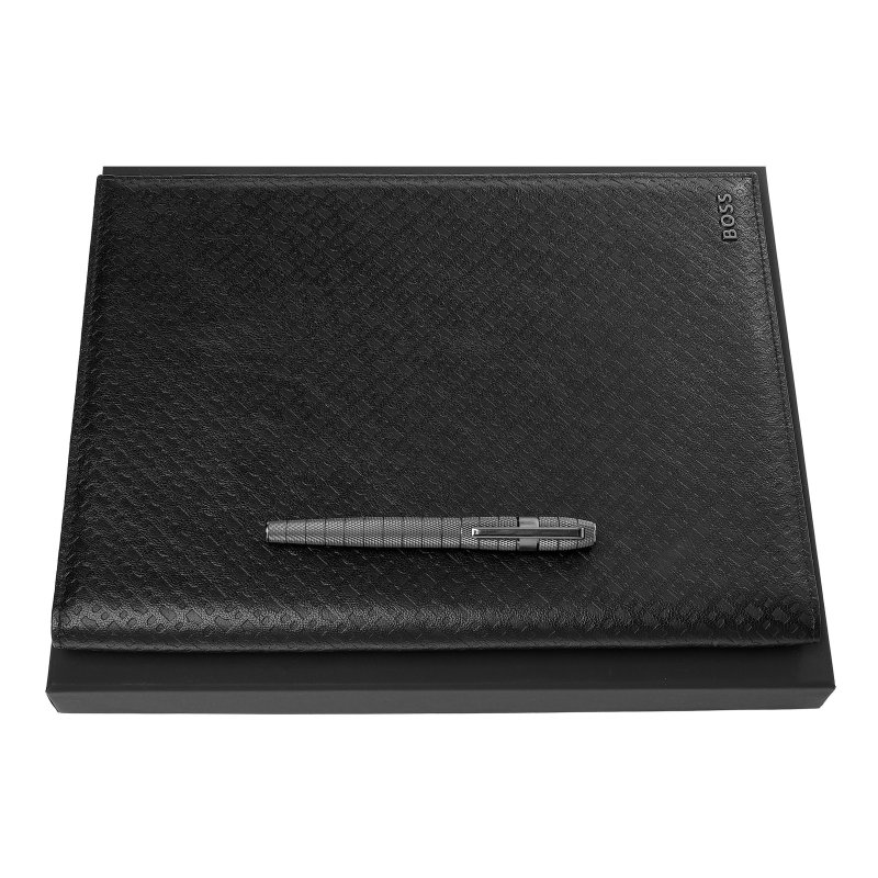 Zestaw upominkowy Hugo Boss teczka i pióro wieczne - HDF412A + HSH4982D